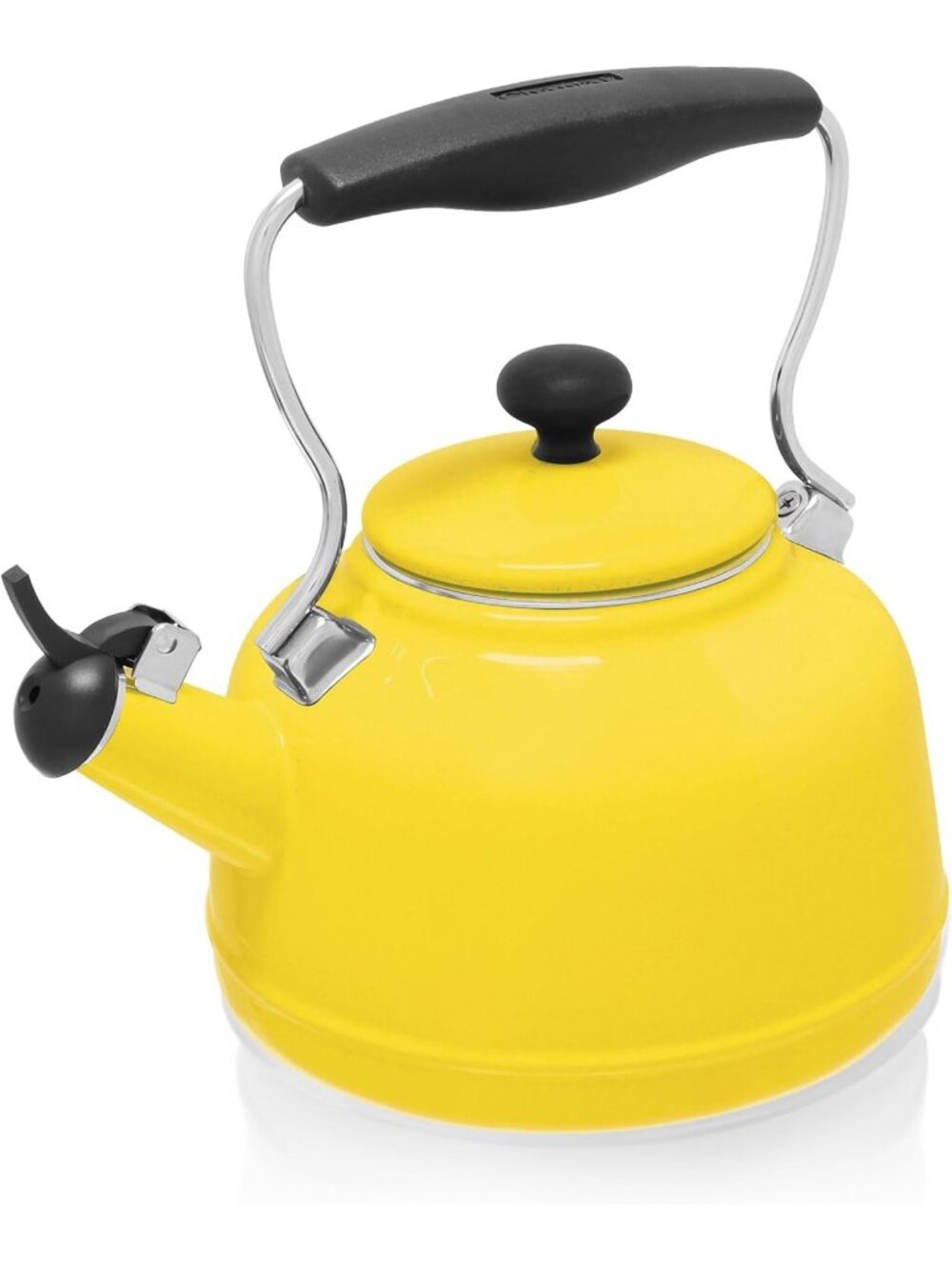 Canary Yellow Kitchen Whistling Tea kettle 1. 7Quart Enamel Stainless Steel Pot